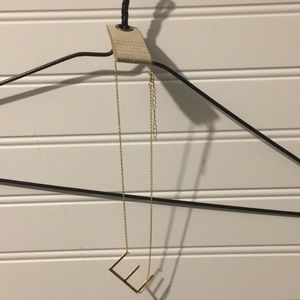 Anthropologie Gold "E" Necklace